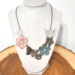 Fashion multicolors  Butterfly/Flowers Necklace